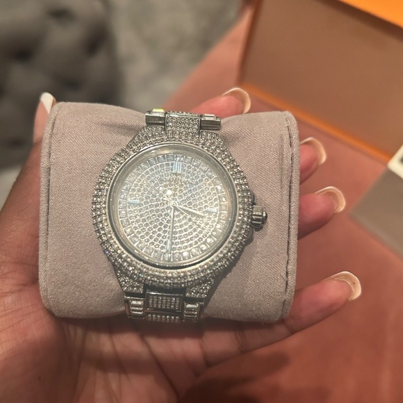 MICHAEL Michael Kors Silver Crystal Pavé Bracelet Watch main image 4